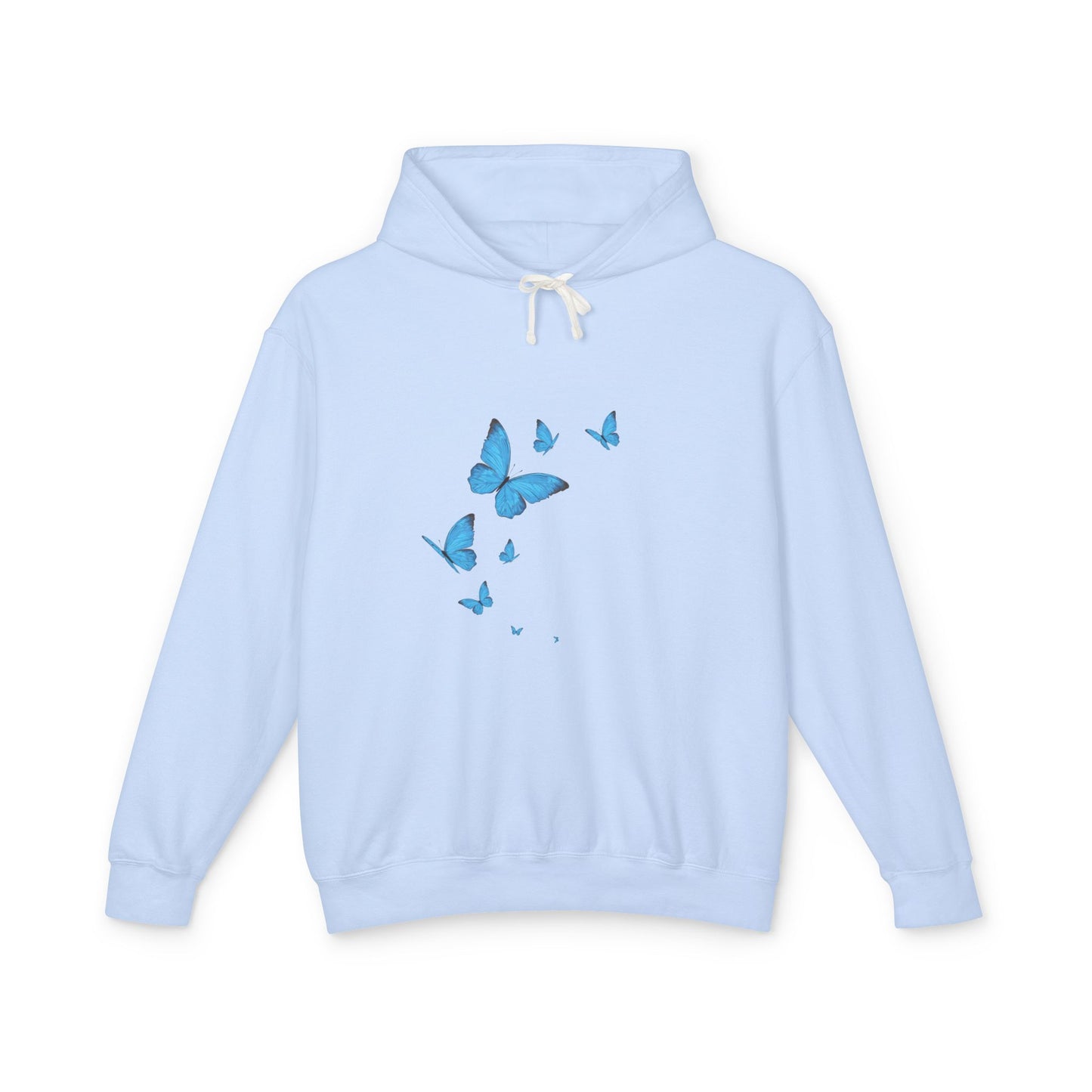 Blue Butterfly Luck - Unisex Lightweight Hoodie