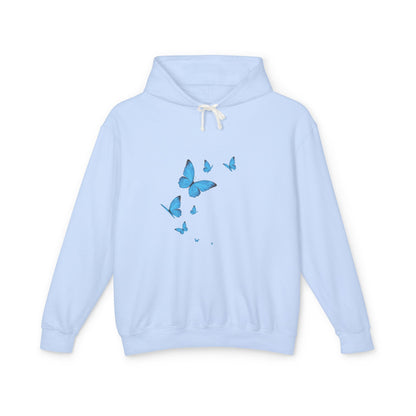 Blue Butterfly Luck - Unisex Lightweight Hoodie