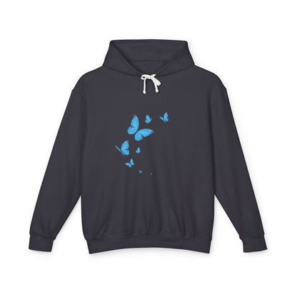 Blue Butterfly Luck - Unisex Lightweight Hoodie