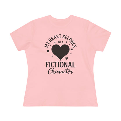 My Heart Belongs to a Fictional Character - Women's Cotton Tee, light colors