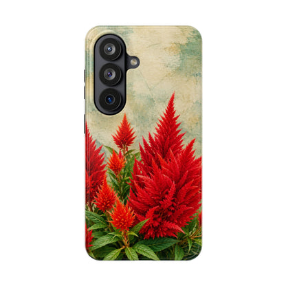 Scarlet Celosia Tough Phone Cases (iPhones & Samsung)