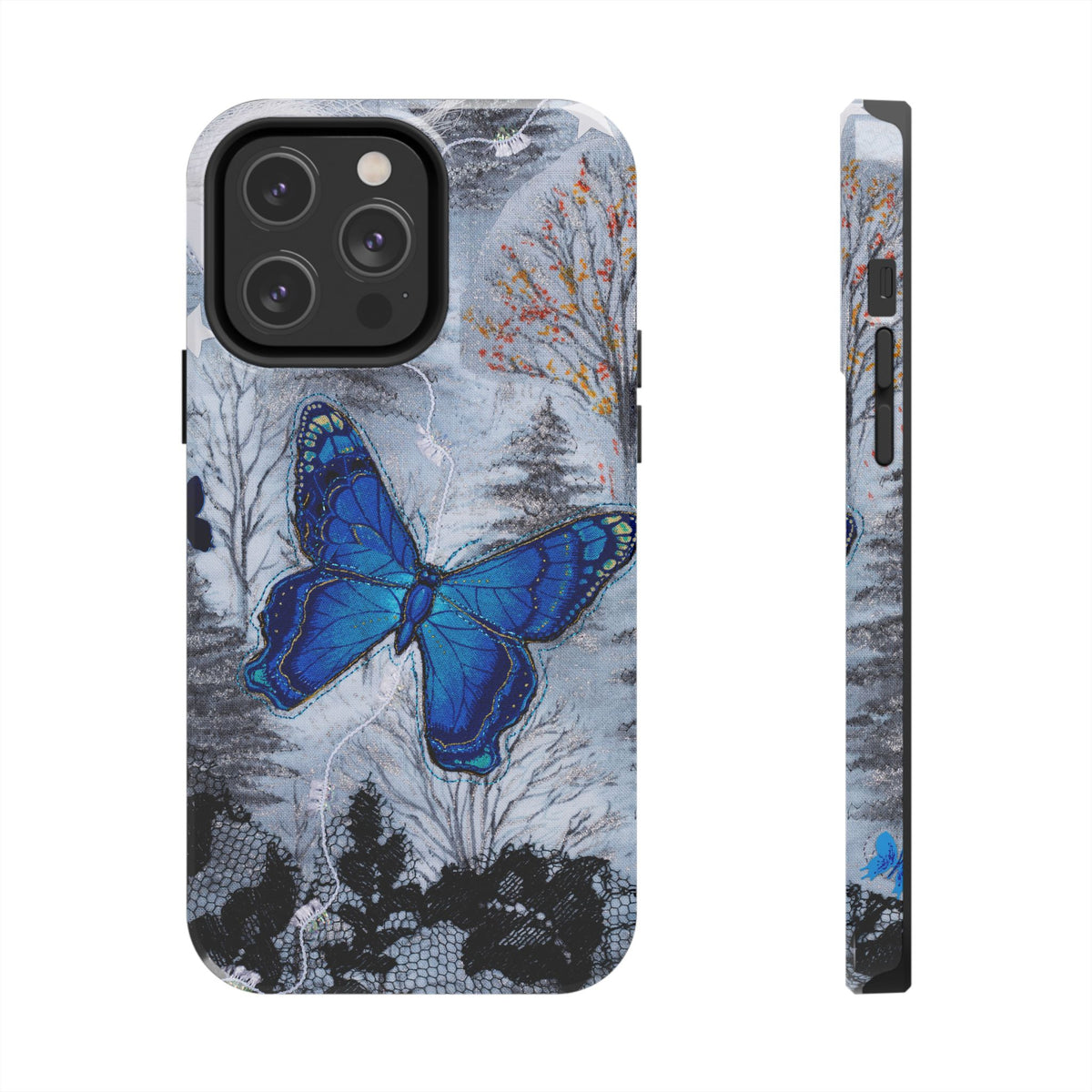 Blue Butterfly Tough Phone Cases
