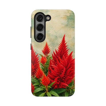 Scarlet Celosia Tough Phone Cases (iPhones & Samsung)
