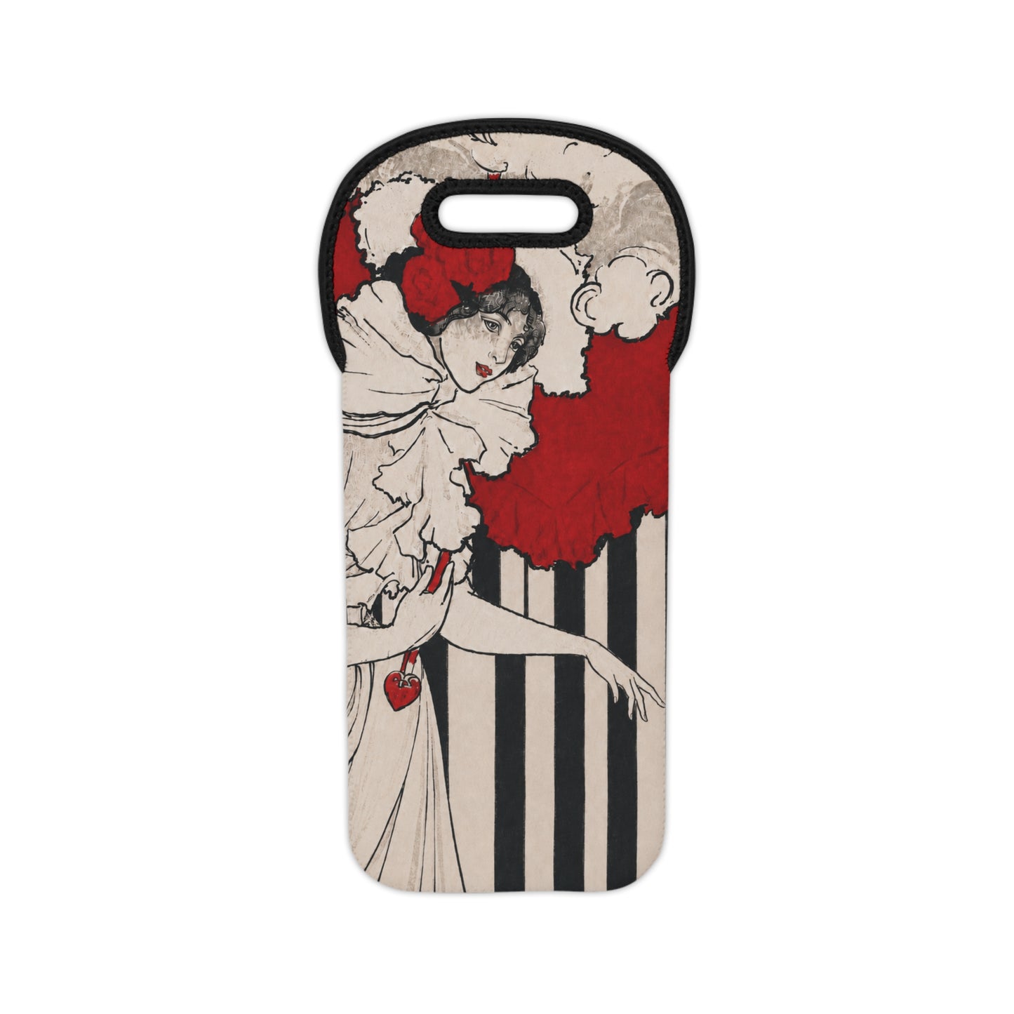 Art Nouveau Woman in Red Hat Wine Tote Bag