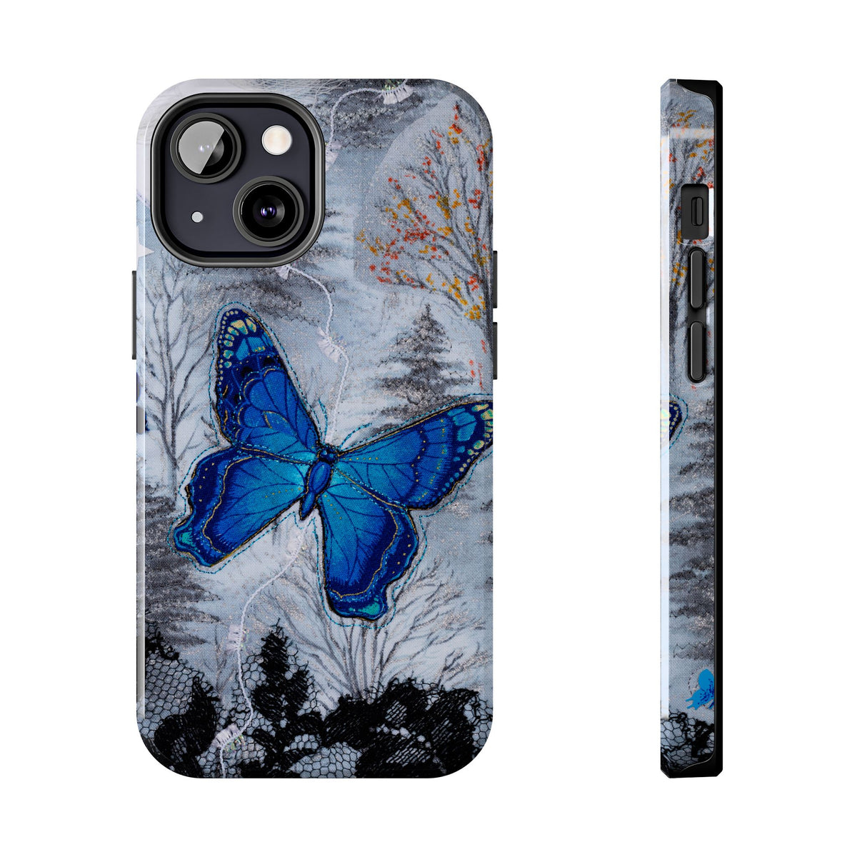 Blue Butterfly Tough Phone Cases