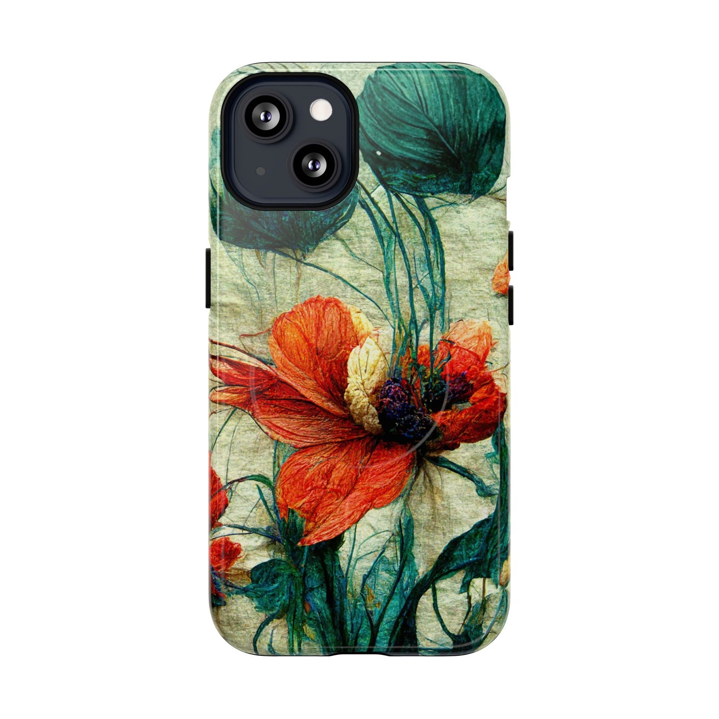 Red Flower MagSafe Phone Cases