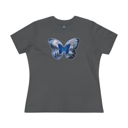 Blue Butterfly Artful Tee - Butterfly Dreamscape