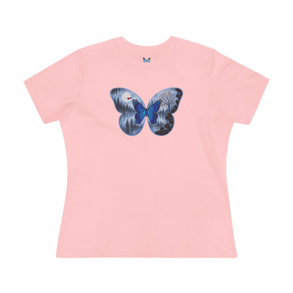 Blue Butterfly Artful Tee - Butterfly Dreamscape