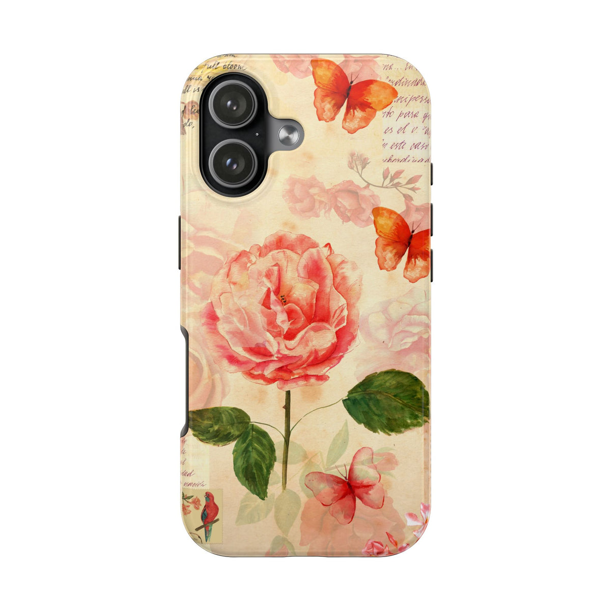 Vintage Rose & Butterflies Tough Phone Case