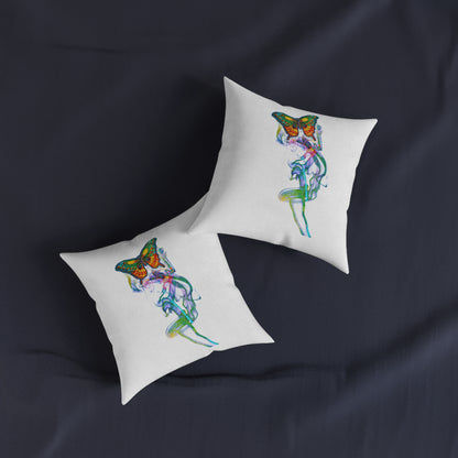 Dancing Butterfly Square Pillow