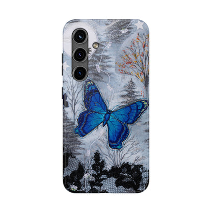 Blue Butterfly Tough Phone Cases