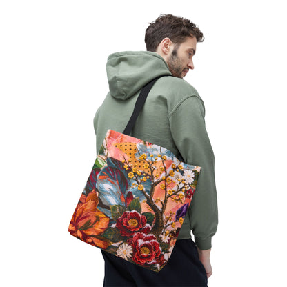 A Flower in Winter Collage Tote Bag