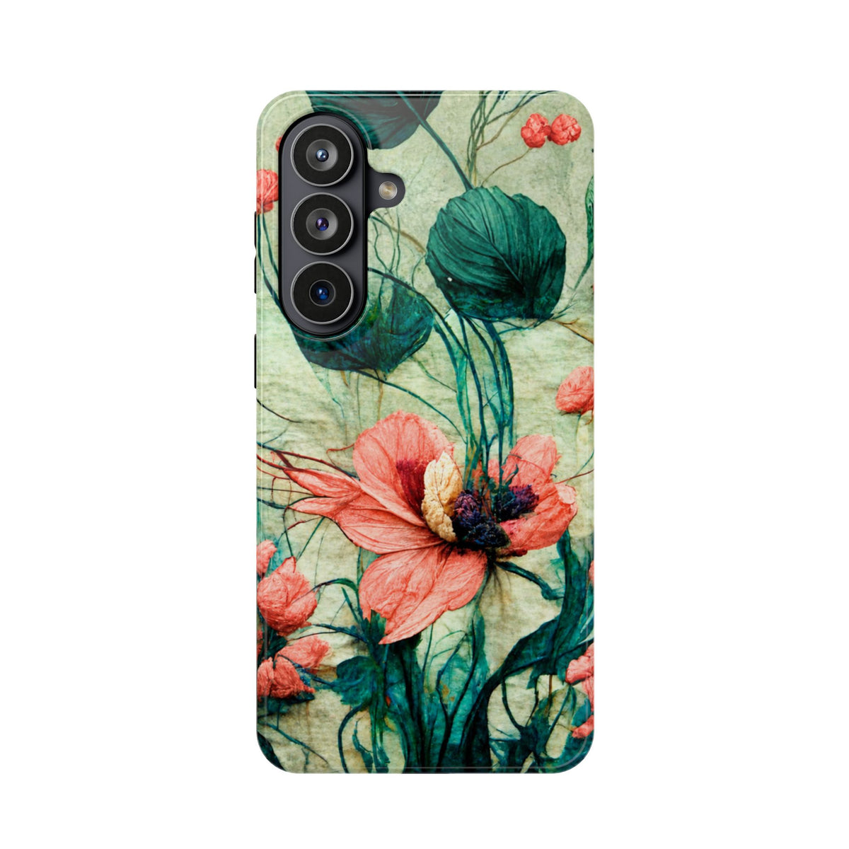 Helen Elizabeth Oriental Poppy Coral Magnetic Phone Cases - Samsung S26