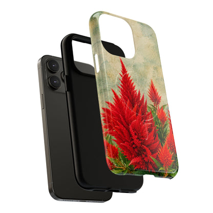 Scarlet Celosia Tough Magnetic Cases for iPhones