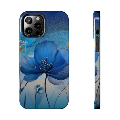 Blue Floral Tough Phone Cases