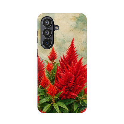 Scarlet Celosia Magnetic Phone Case — Samsung Galaxy S26