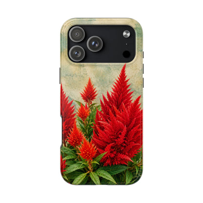 Scarlet Celosia Tough Phone Cases (iPhones & Samsung)