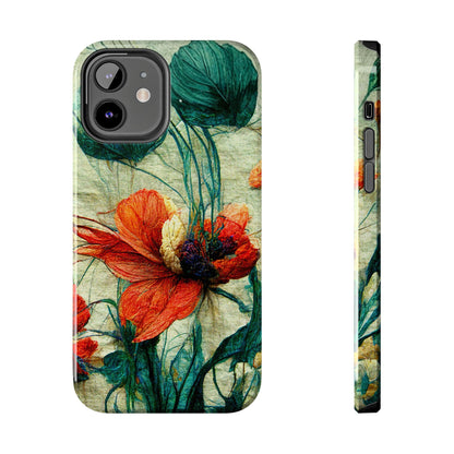 Red Flower Tough Phone Cases