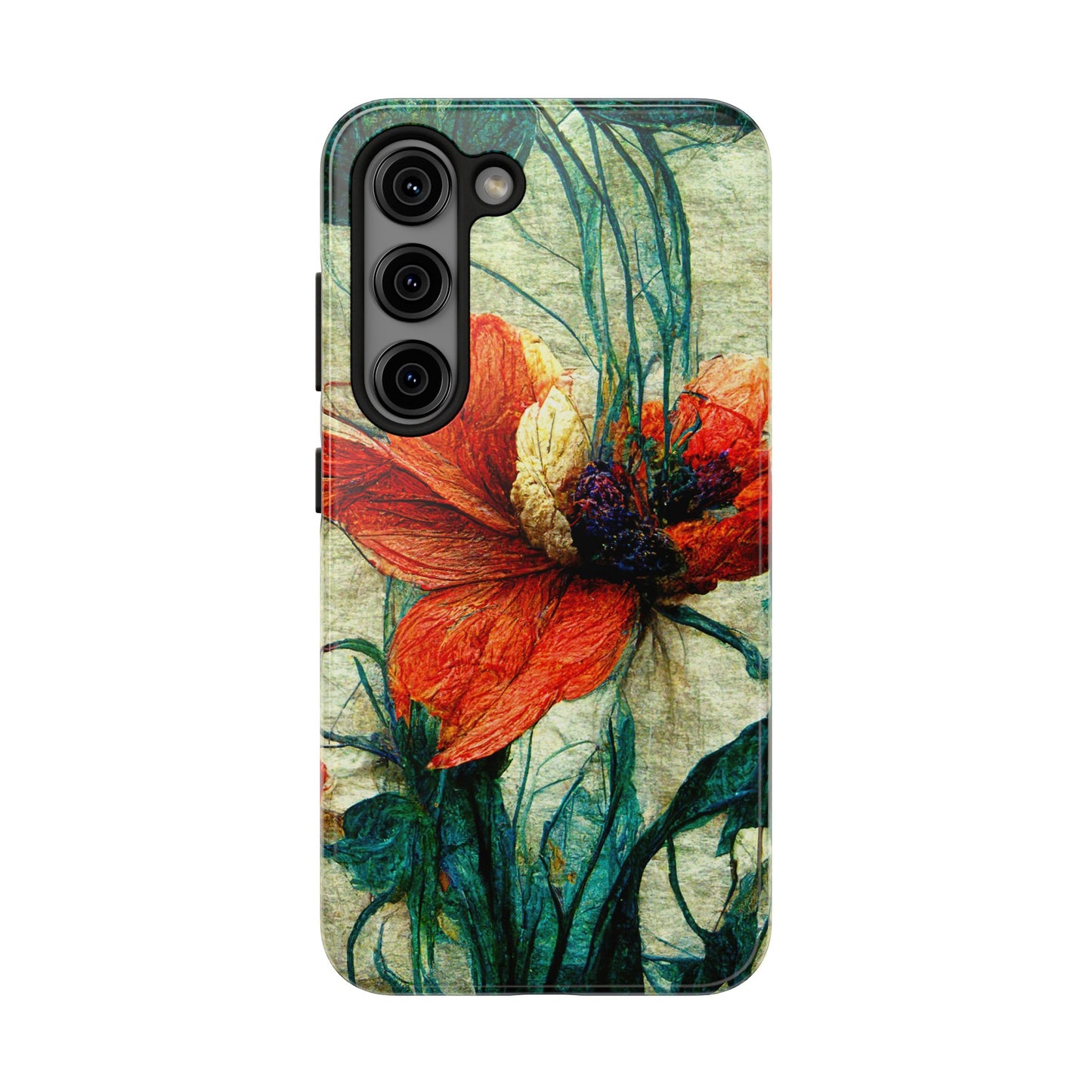 Red Flower Tough Phone Cases