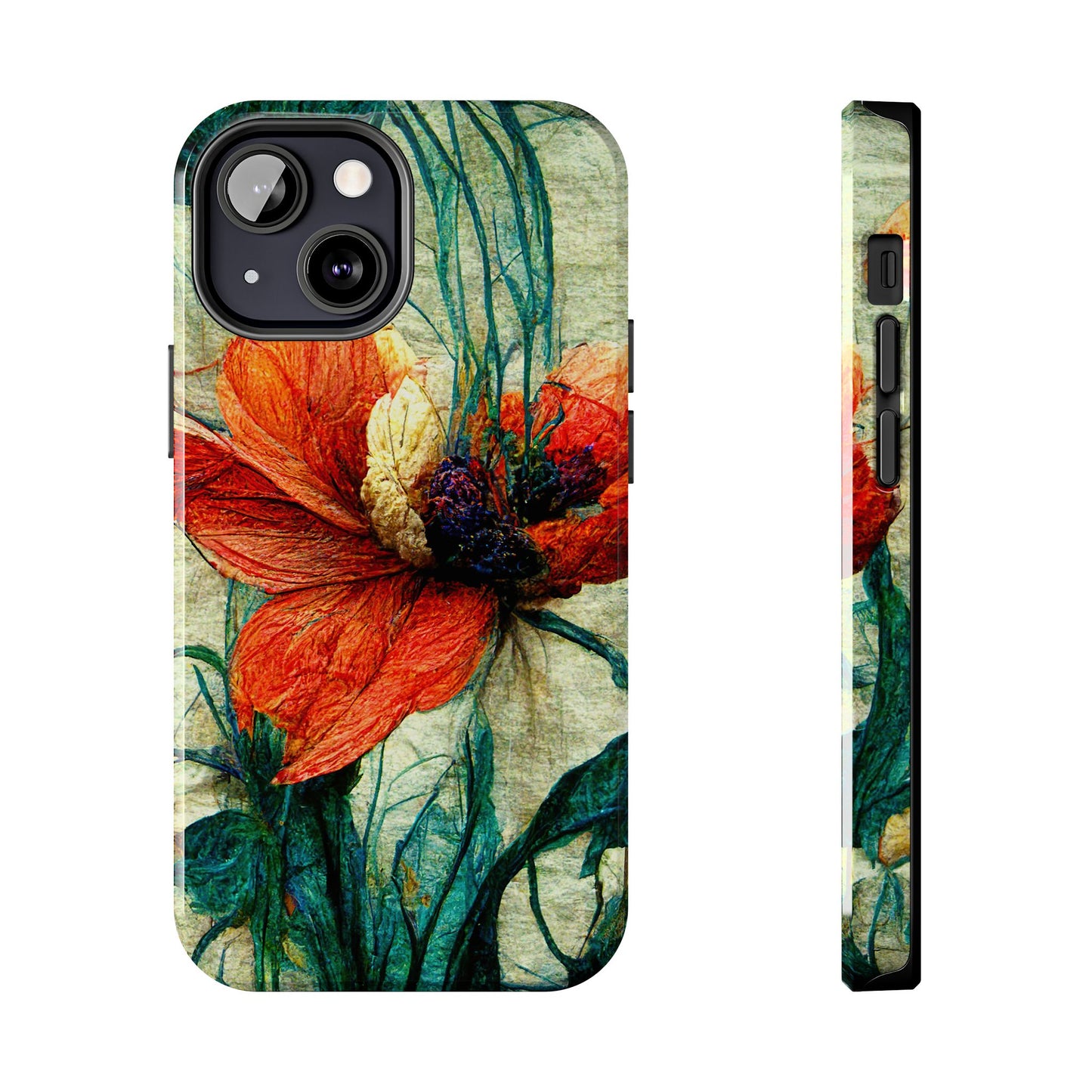 Red Flower Tough Phone Cases