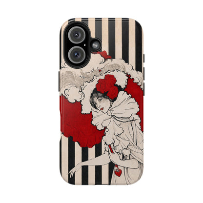 Art Nouveau Woman in Red Hat Tough Phone Cases