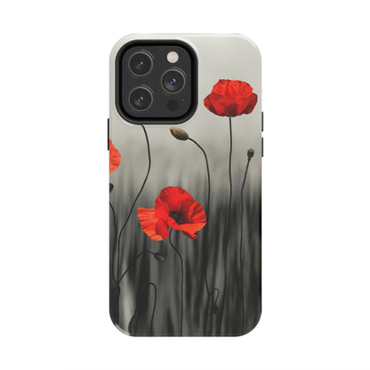 Poppy Modern Art Tough Phone Cases