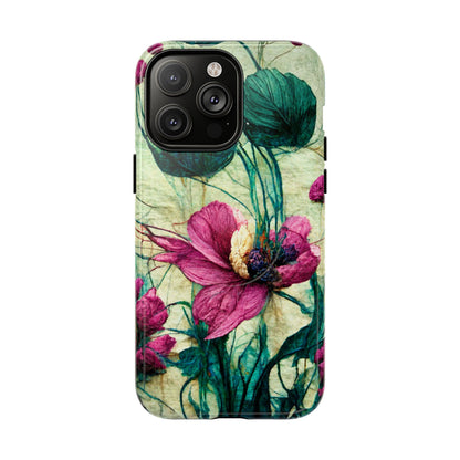 Patty's Plum Oriental Poppy Tough Magnetic Phone Cases for iPhone
