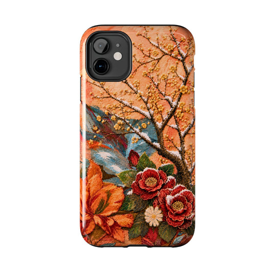 A Flower in Winter - Floral Vintage Tough Phone Case