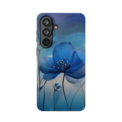 Blue Floral Magnetic Phone Case - Samsung Galaxy 26