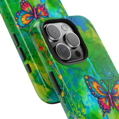 Morning Meditation - Butterfly Garden Tough Phone Case