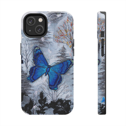 Blue Butterfly Tough Phone Cases
