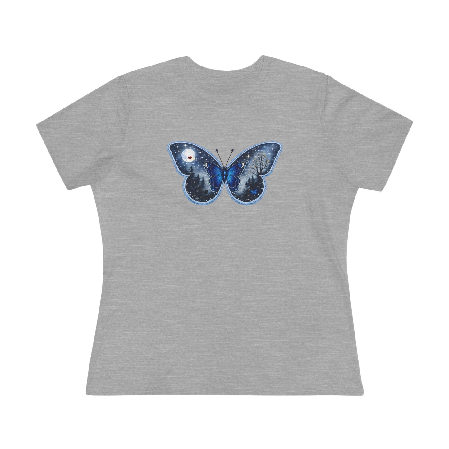Blue Butterfly Artful Tee - Butterfly Dreamscape
