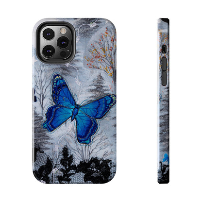 Blue Butterfly Tough Phone Cases