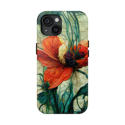 Red Flower Tough Phone Cases