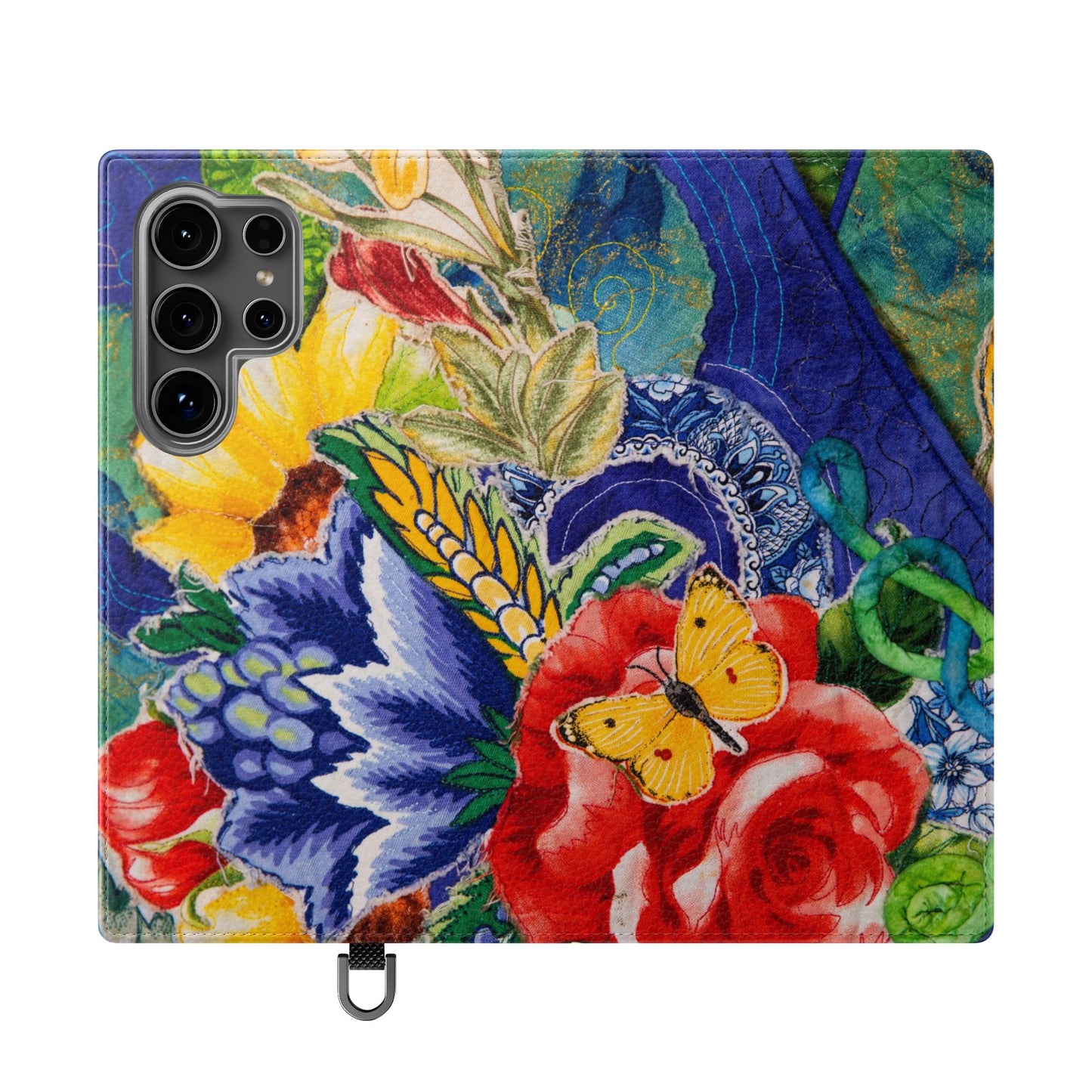Artistic Floral Flip Wallet Phone Cases — with Card Slots