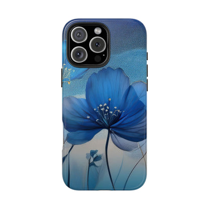 Blue Floral Tough Phone Cases