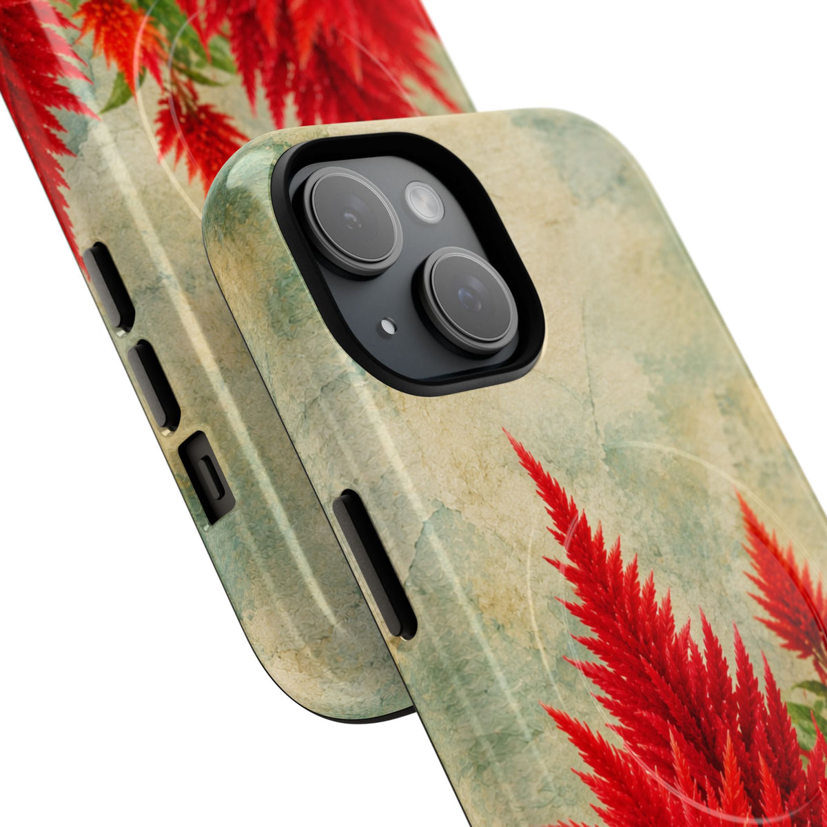 Scarlet Celosia Tough Magnetic Cases for iPhones