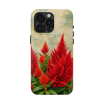Scarlet Celosia Tough Phone Cases (iPhones & Samsung)