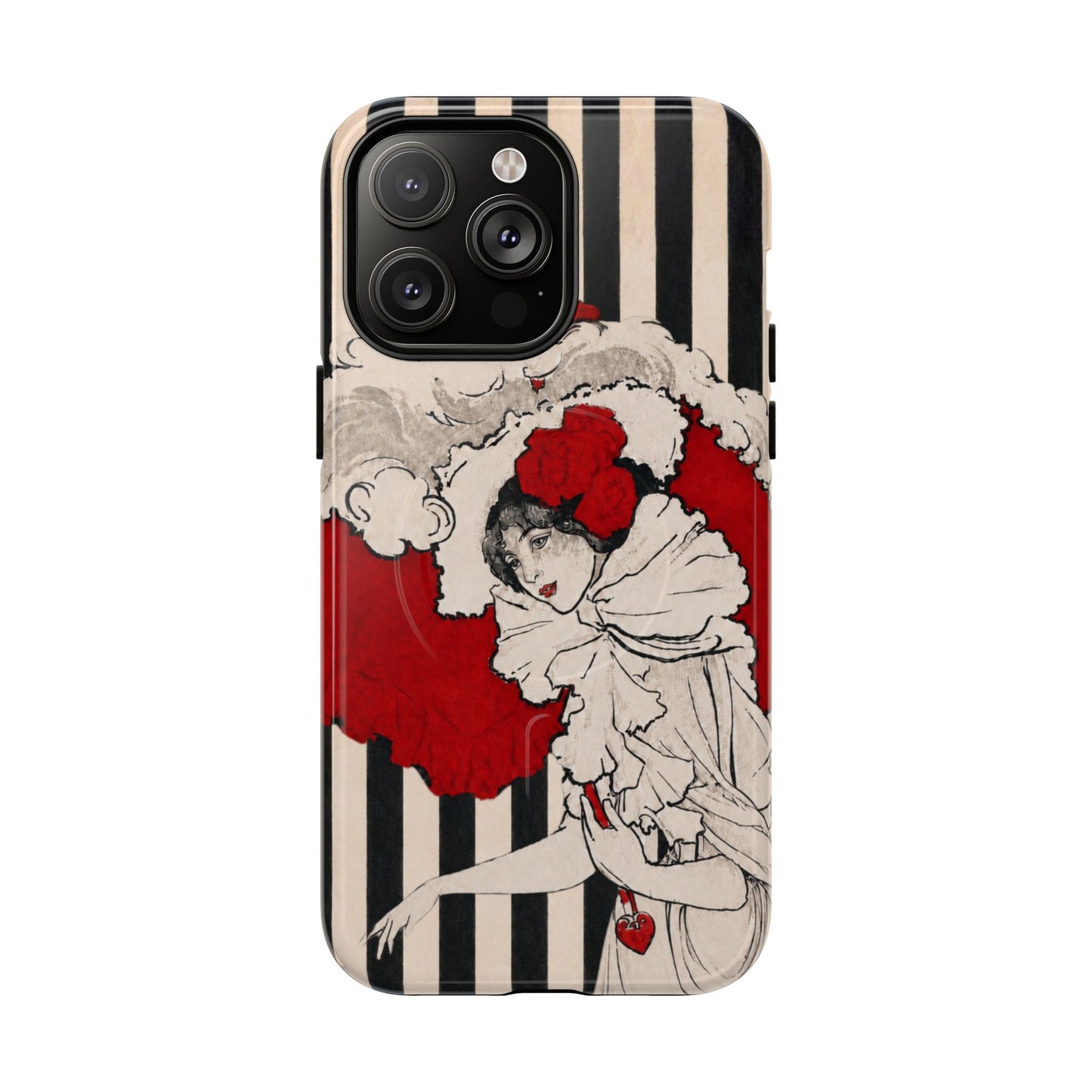 Art Nouveau: Woman in Red Hat MagSafe Phone Cases