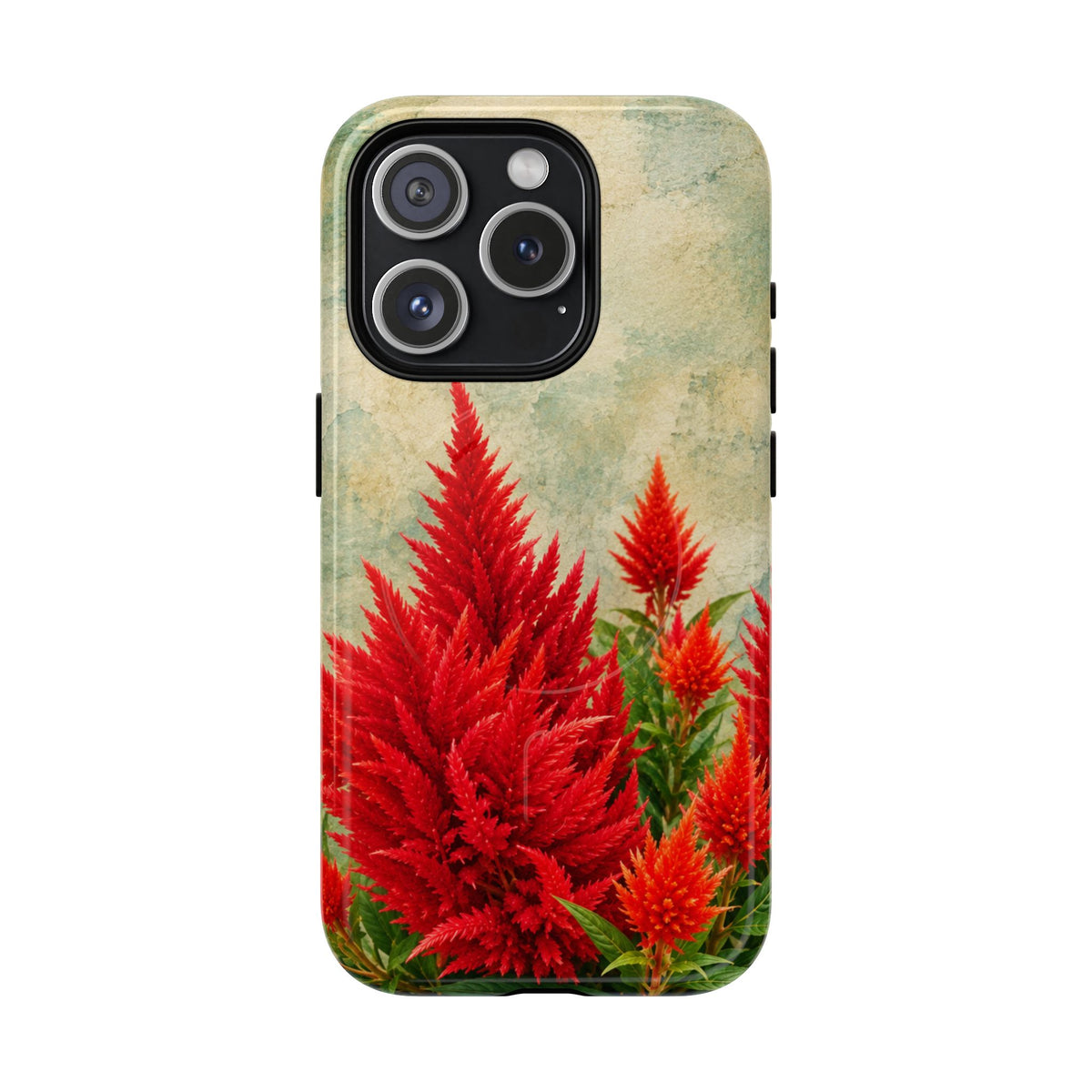 Scarlet Celosia Tough Magnetic Cases for iPhones