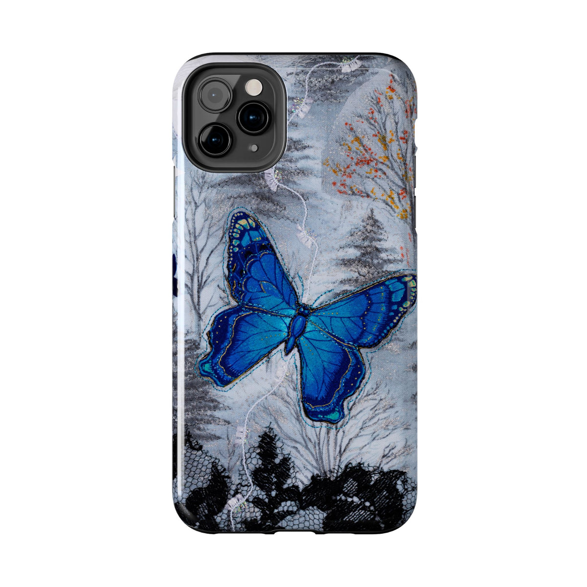 Blue Butterfly Tough Phone Cases