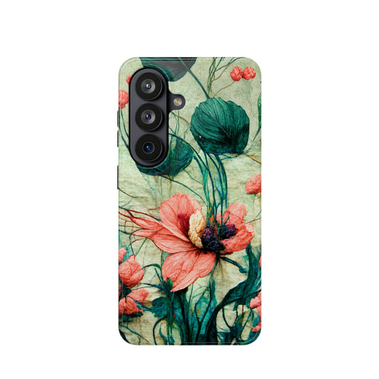 Helen Elizabeth Oriental Poppy Coral Magnetic Phone Cases - Samsung S26
