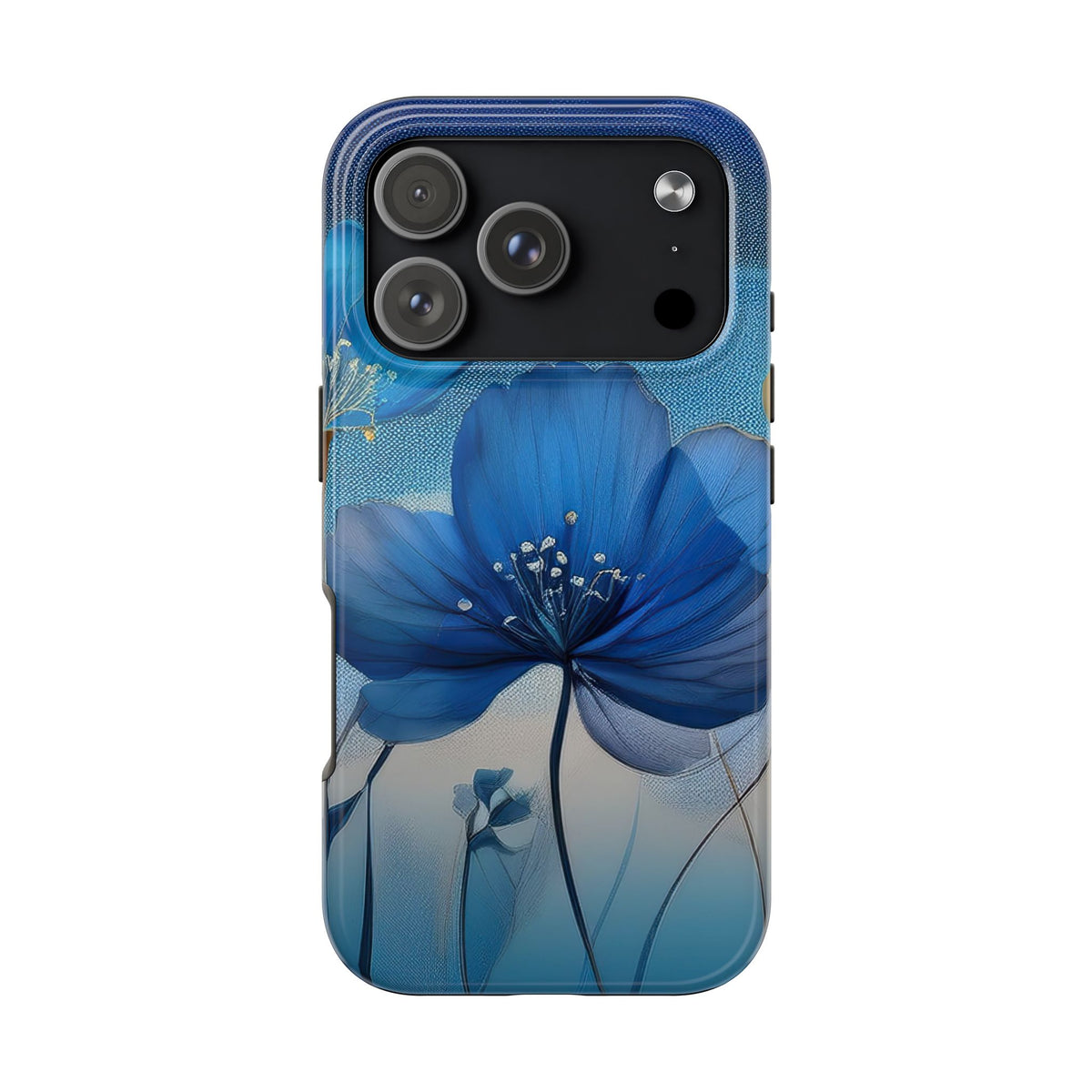 Blue Floral Tough Phone Cases