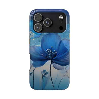 Blue Floral Tough Phone Cases