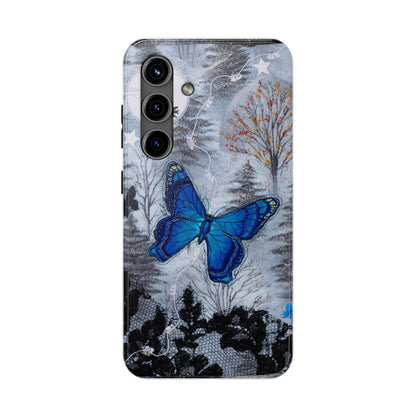 Blue Butterfly Tough Phone Cases