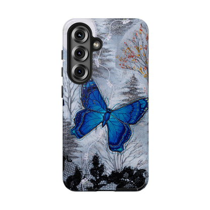 Blue Butterfly Tough Phone Cases