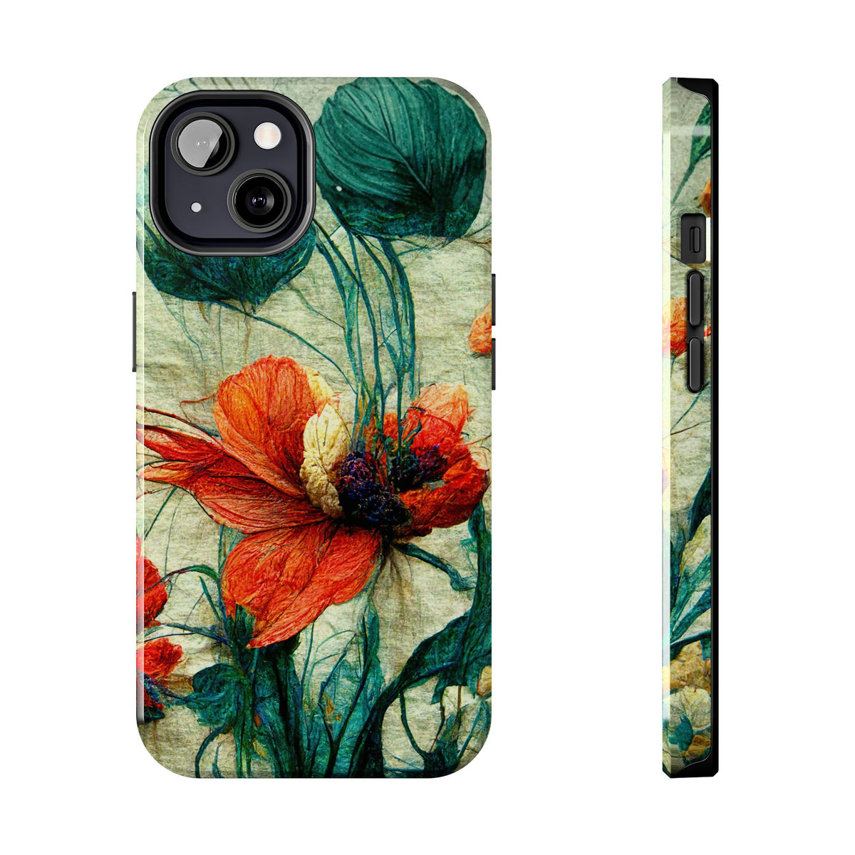 Red Flower Tough Phone Cases