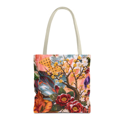 A Flower in Winter Collage Tote Bag