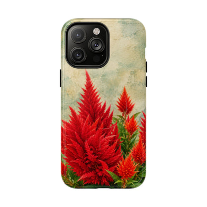 Scarlet Celosia Tough Magnetic Cases for iPhones