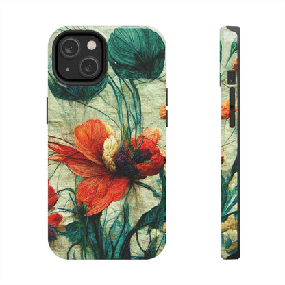 Red Flower Tough Phone Cases